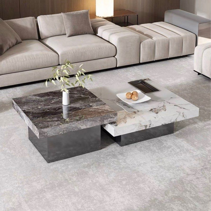 LAYNE Modern Natural Marble Coffee Tables