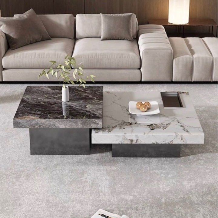 LAYNE Modern Natural Marble Coffee Tables