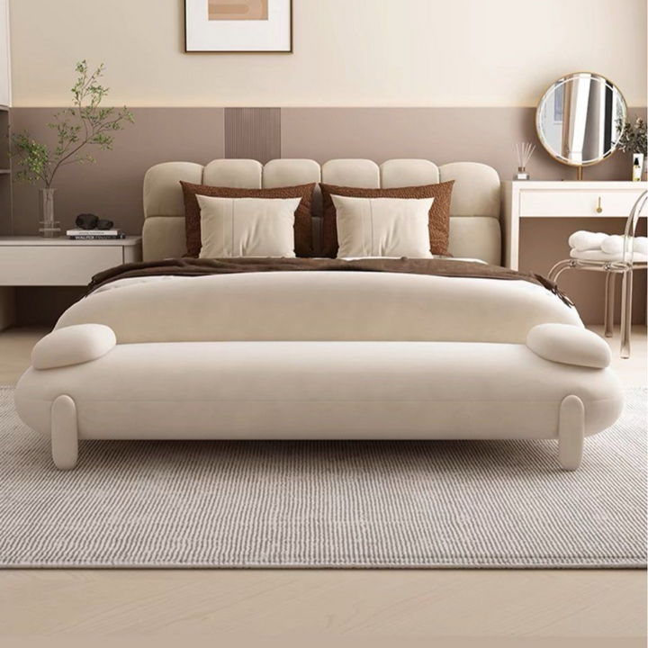 KOVE Modern Boucle Ottoman