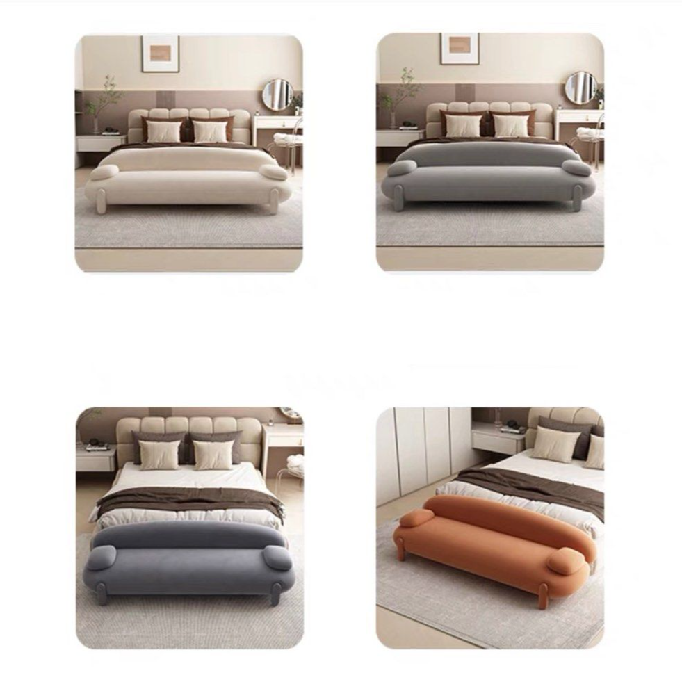 KOVE Modern Boucle Ottoman