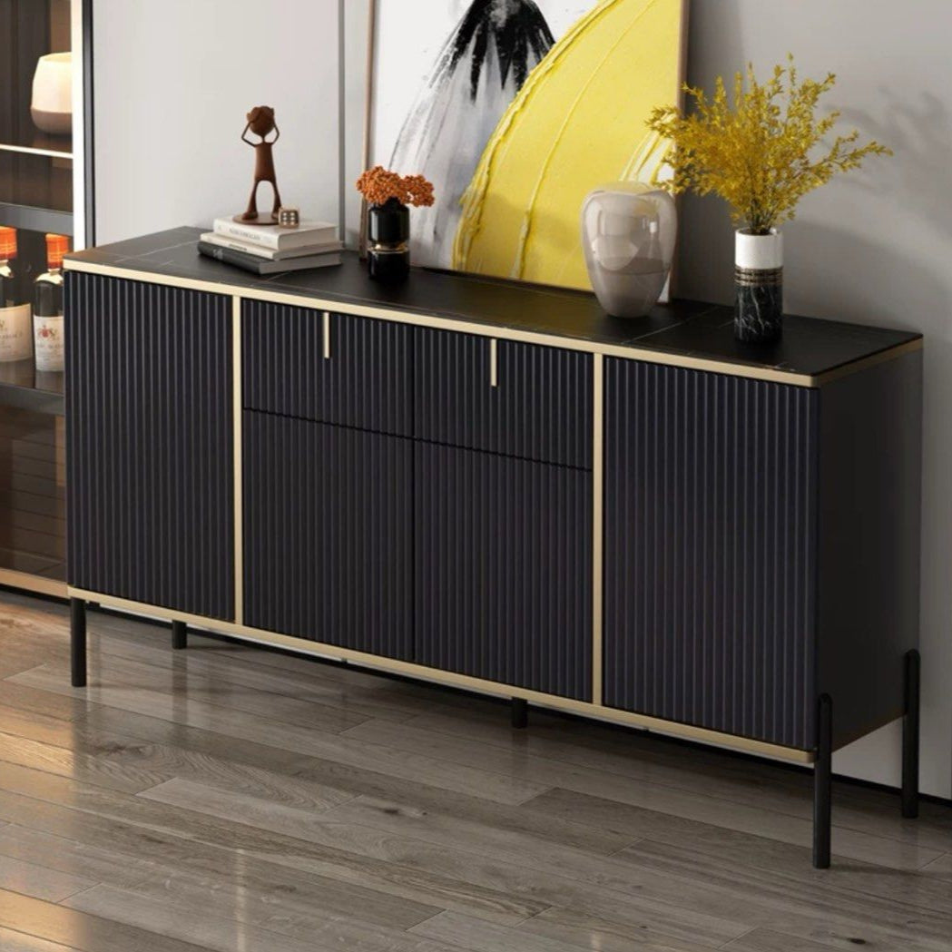 Fluted Sideboard With Rounded FOZAR Modern Fluted Sideboard – Radical Homes