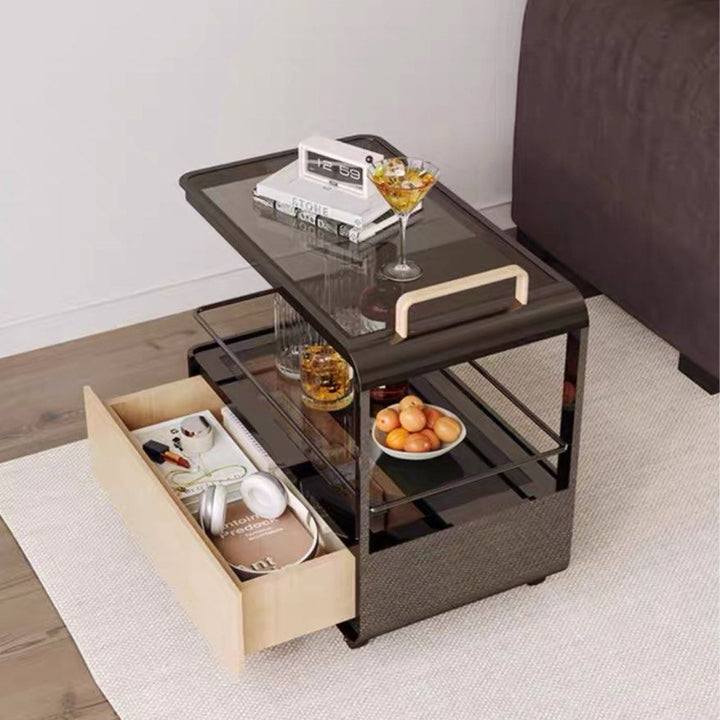 KREKE Modern Bar Cart With Drawer