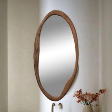 KURE Rustic Walnut Wall Mirror