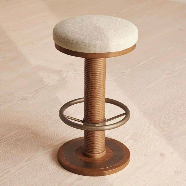 KUREIN Vintage Solid Wood Bar Stool