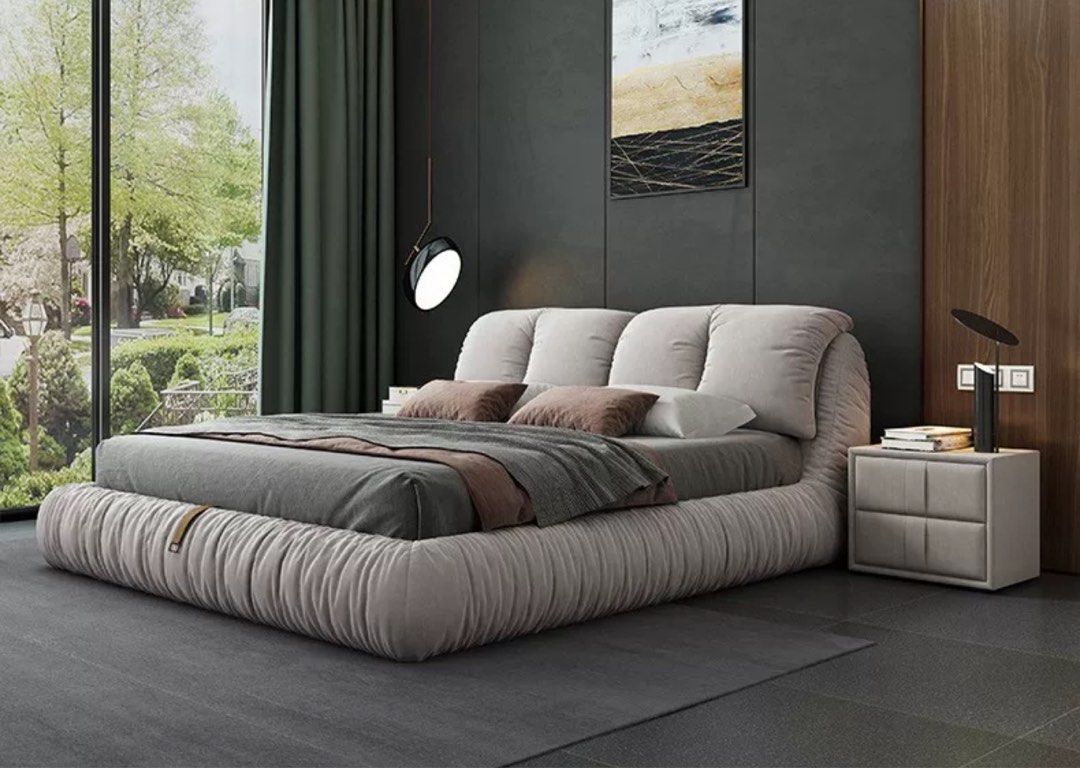 KYUN Modern Fabric Bedframe
