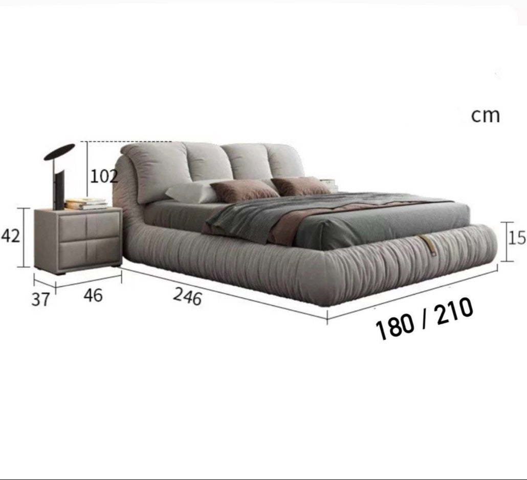 KYUN Modern Fabric Bedframe