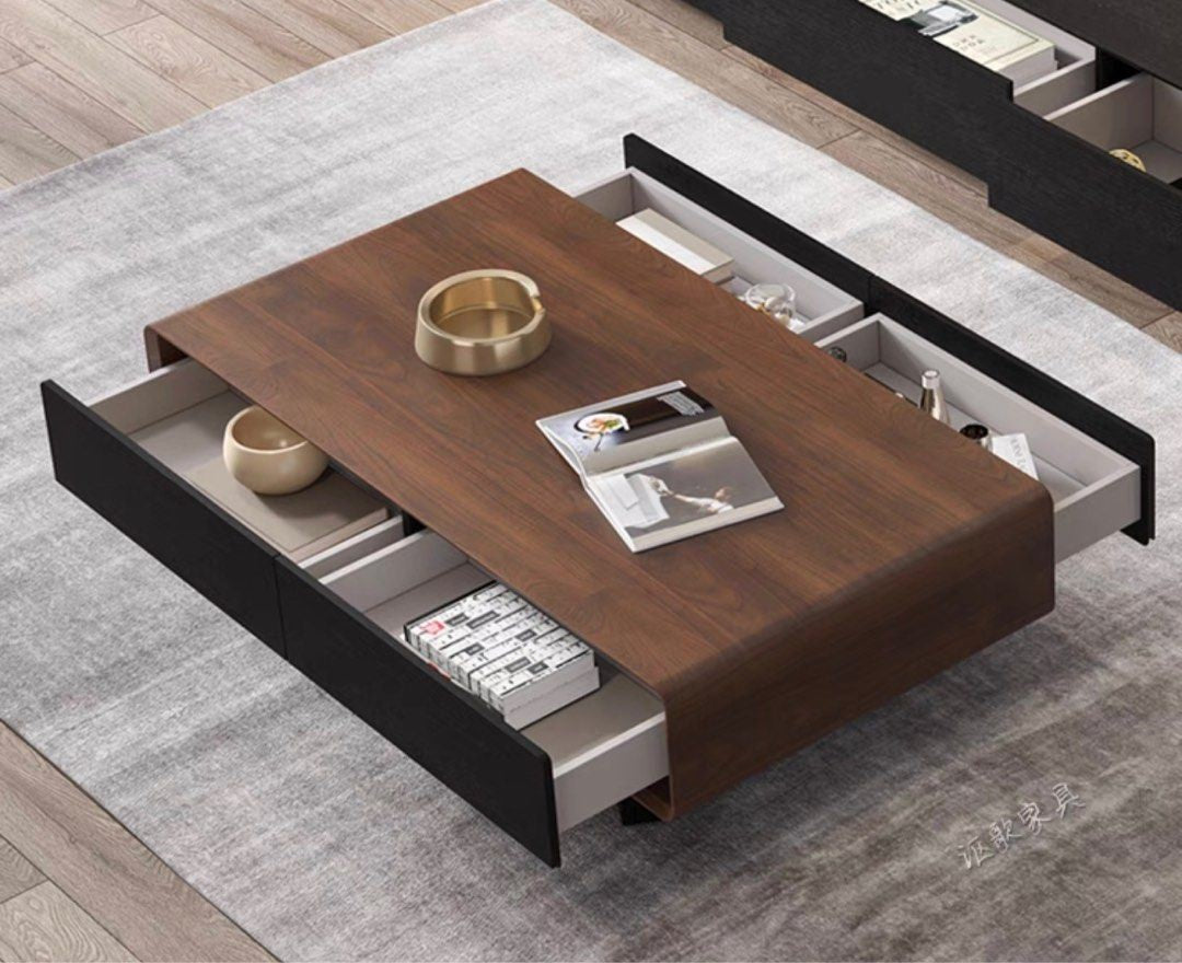 GRASSI Modern Wood Coffee Table