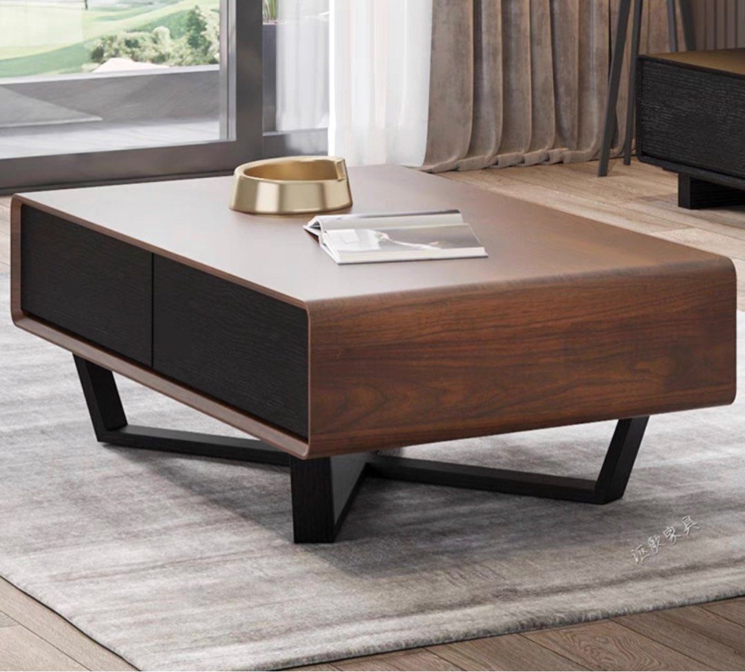 GRASSI Modern Wood Coffee Table