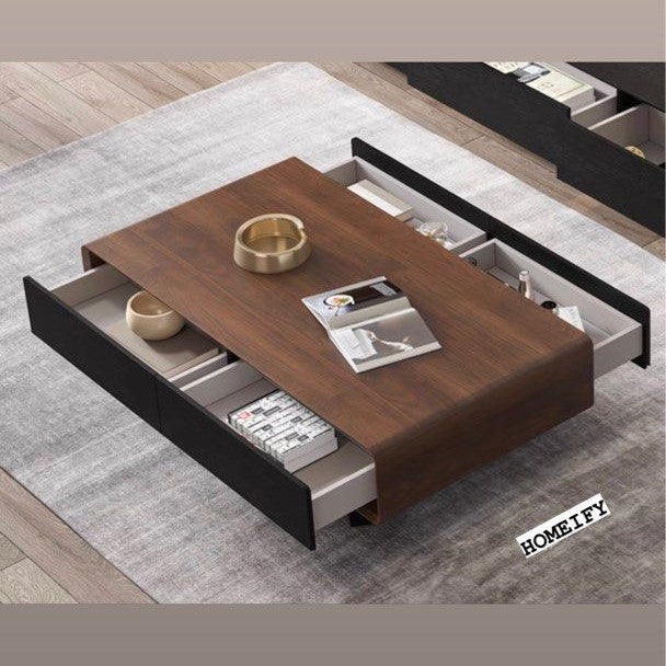 GRASSI Modern Wood Coffee Table