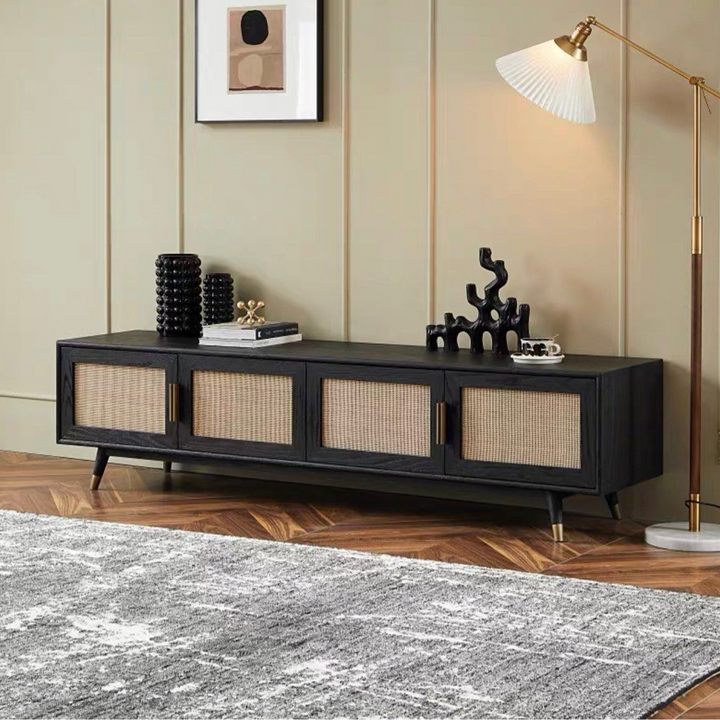 LARON Modern Rattan TV Console
