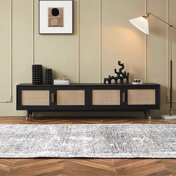 LARON Modern Rattan TV Console