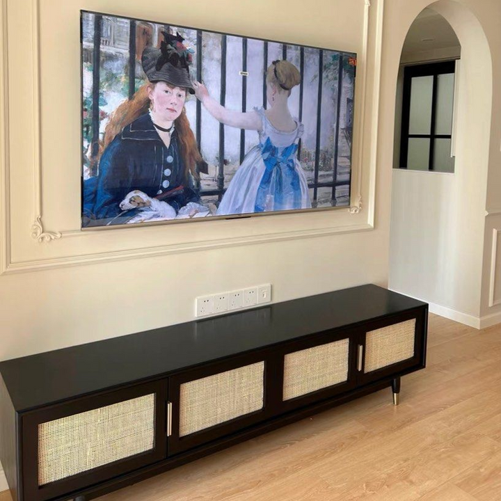LARON Modern Rattan TV Console