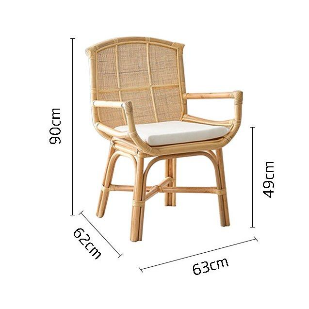 LASHINA Rustic Rattan Dining Chair