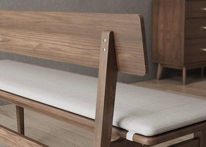 GARRICK Modern Solid Wood Dining Bench