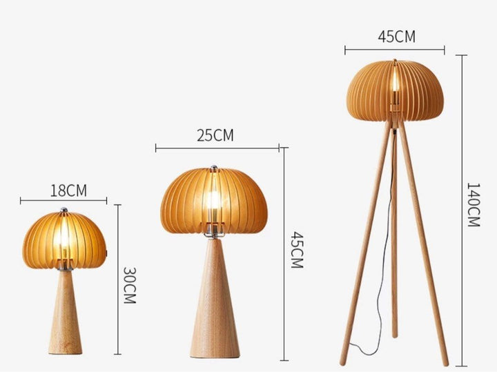 LENNA Japandi Table & Floor Lamp