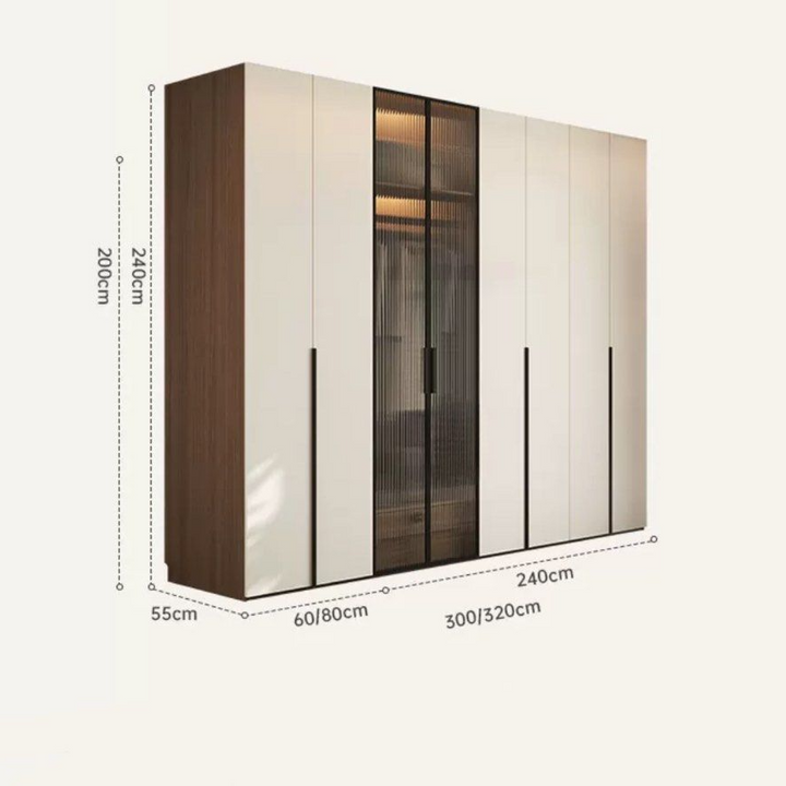 MARCELLUS Modern Walnut Wardrobe