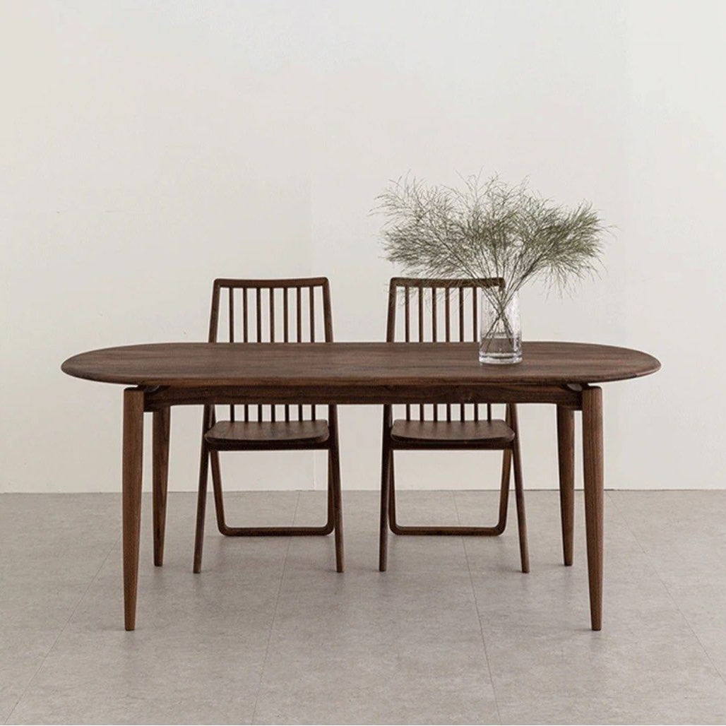 MALTO Modern Walnut Wood Dining Table
