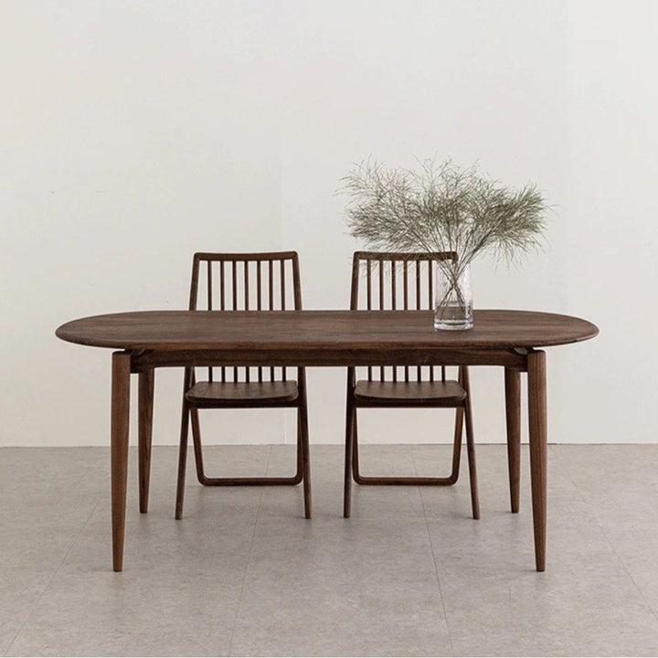 MALTO Modern Walnut Wood Dining Table