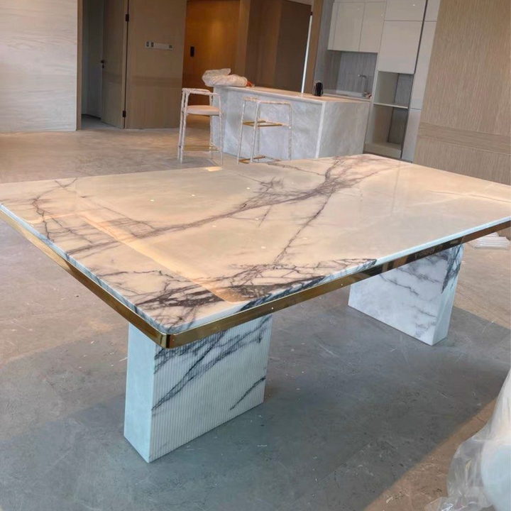 JAMIE Modern Natural Marble Dining Table