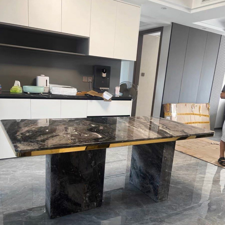 JAMIE Modern Natural Marble Dining Table