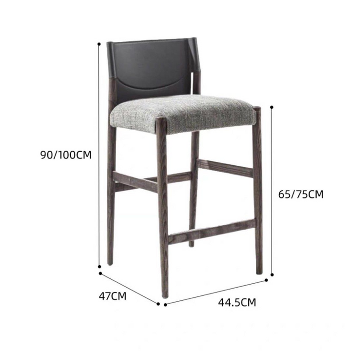 JACOV Modern Fabric Bar Stool