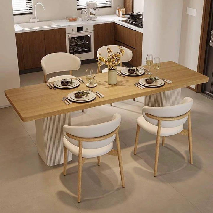 JASTERN Japandi Solid Wood Dining Table