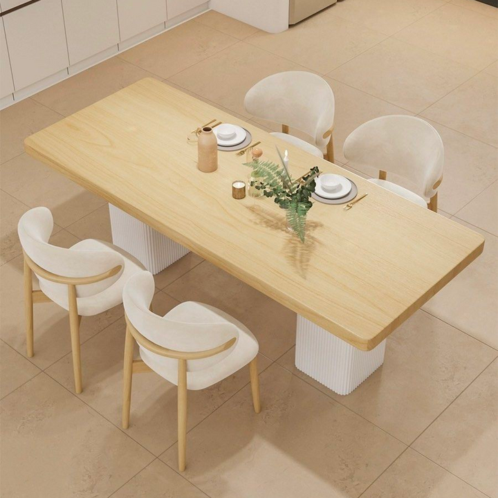 JASTERN Japandi Solid Wood Dining Table