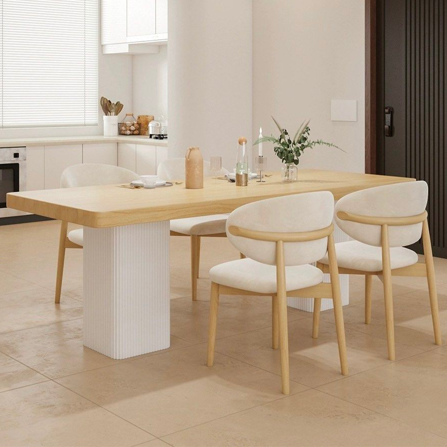 JASTERN Japandi Solid Wood Dining Table
