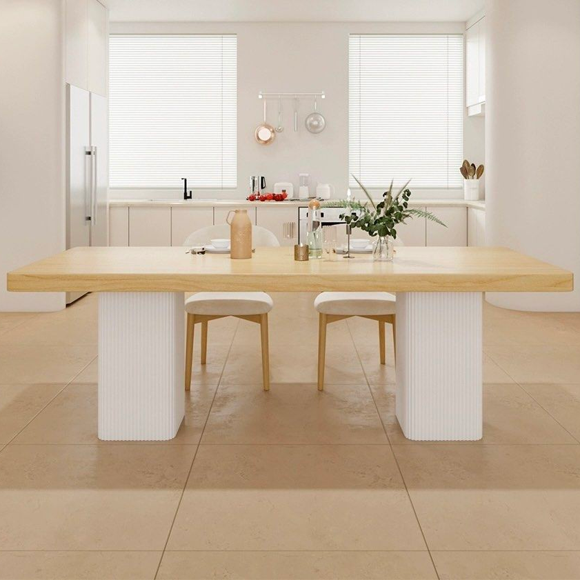 JASTERN Japandi Solid Wood Dining Table