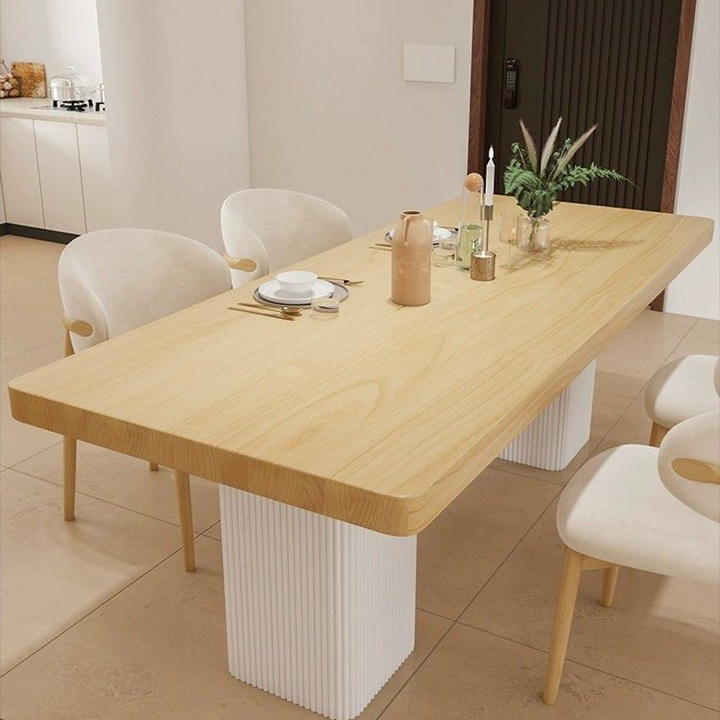 JASTERN Japandi Solid Wood Dining Table