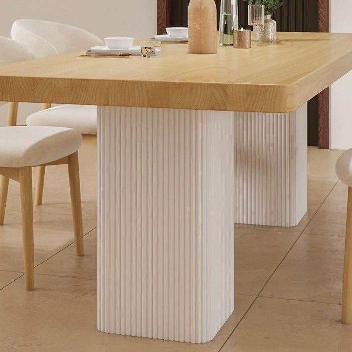 JASTERN Japandi Solid Wood Dining Table