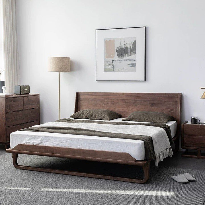 LEXAS Solid Walnut Wood Bedframe