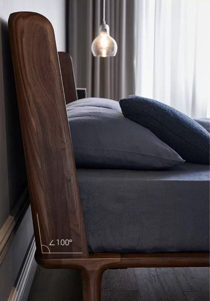 LEXAS Solid Walnut Wood Bedframe