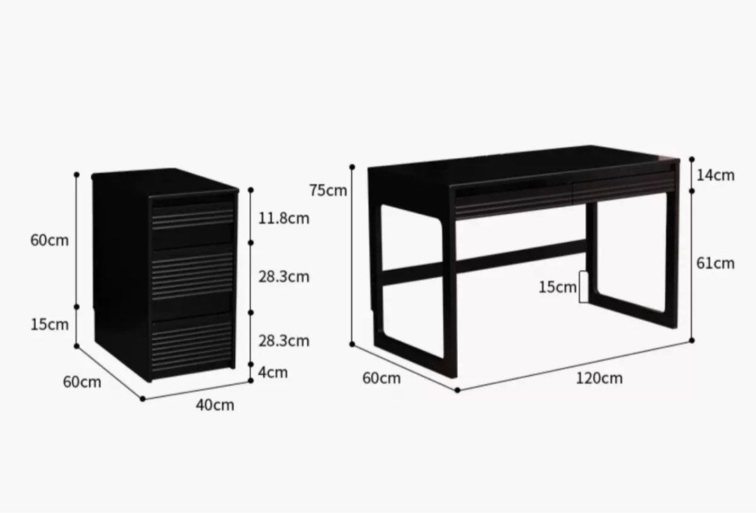 MADDEN Modern Solid Wood Study Table