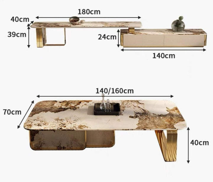 JARRUS Modern Sintered Stone TV Console