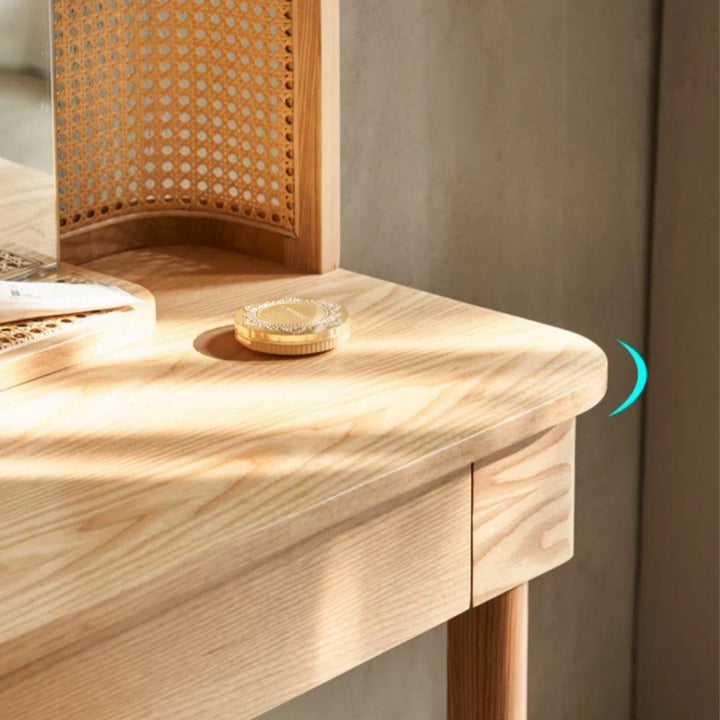 LINDOE Japandi Solid Wood Vanity Table