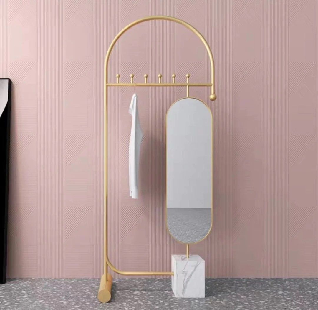 LINDY Standing Mirror Clothes Rack