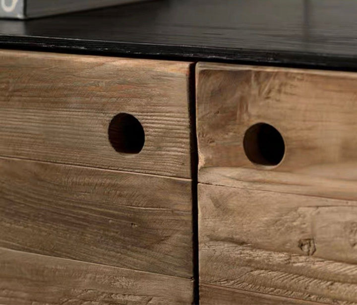 TELMAR Industrial Solid Wood TV Console