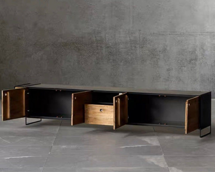 TELMAR Industrial Solid Wood TV Console