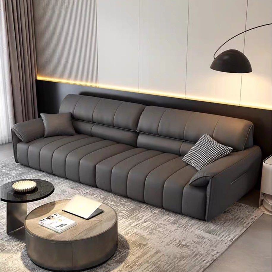 MARVORA Modern Genuine Leather Sofa