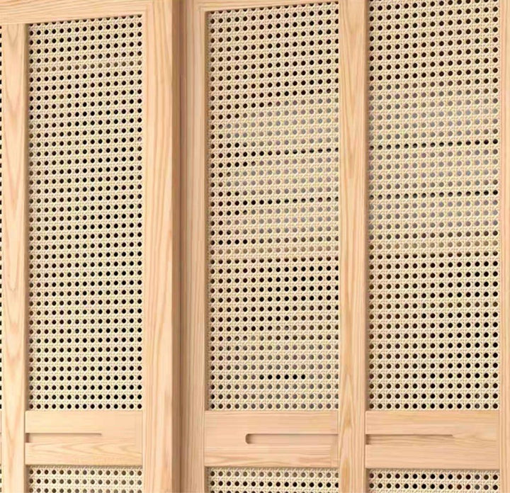 AURELIA Japandi Rattan Wardrobe