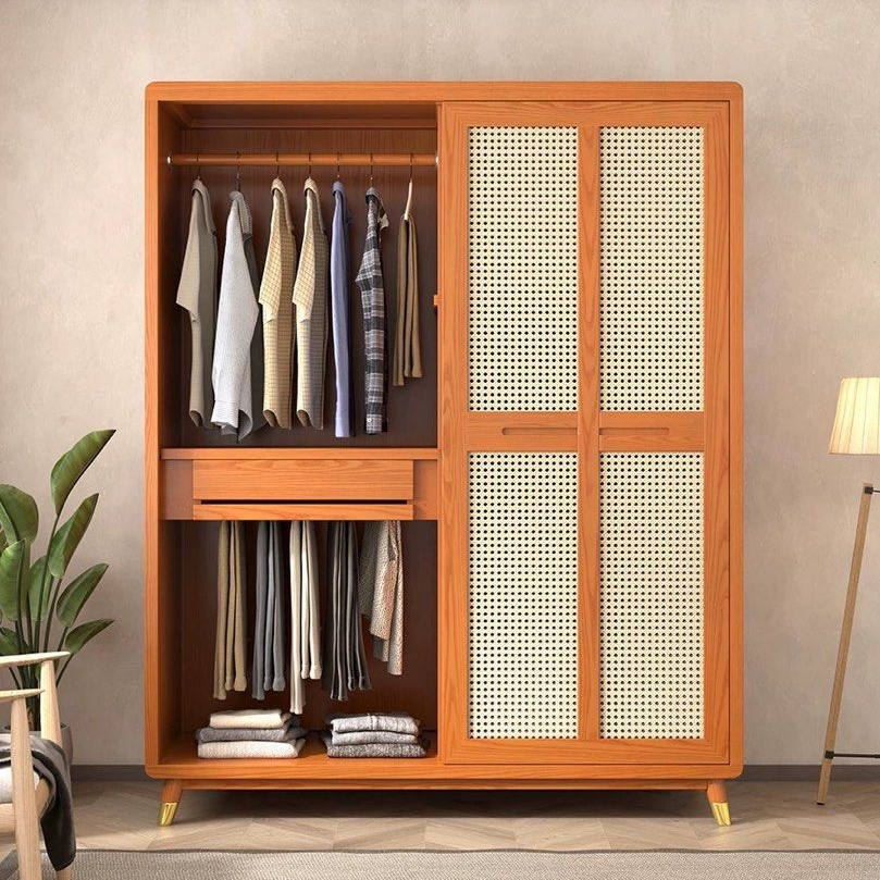 AURELIA Japandi Rattan Wardrobe