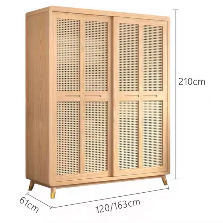 AURELIA Japandi Rattan Wardrobe