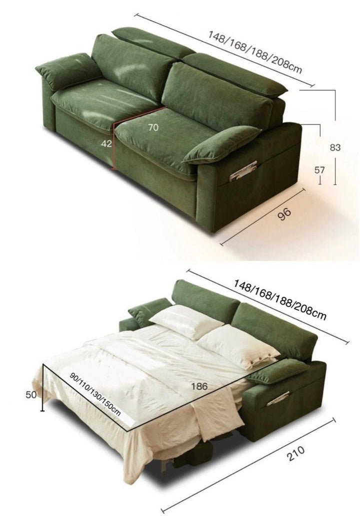 VELSARA Foldable Sofa Bed With Mattress