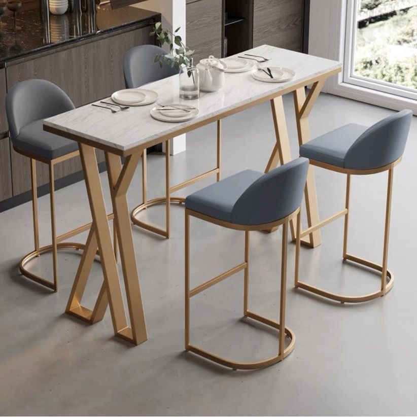 BEVA Modern Slate Bar Table & Stool