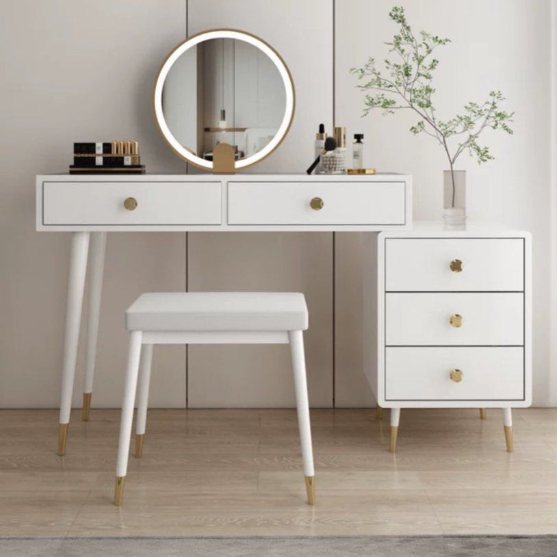 LUSION Modern LED Vanity Table Set