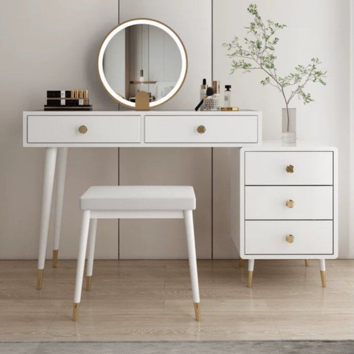 LUSION Modern LED Vanity Table Set
