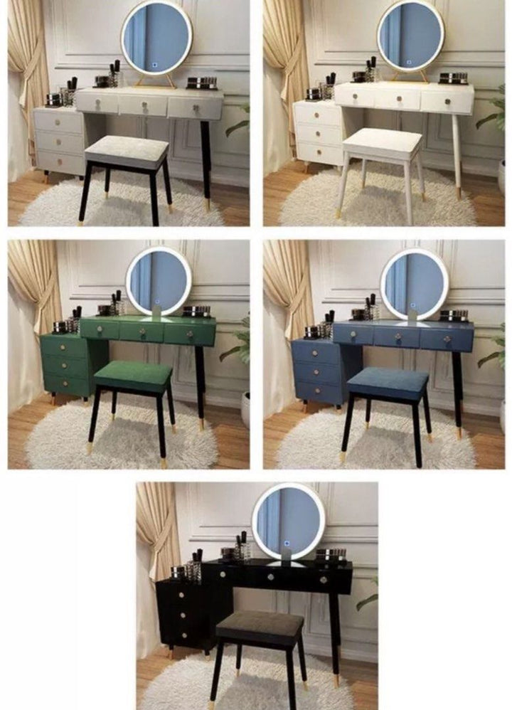 LUSION Modern LED Vanity Table Set