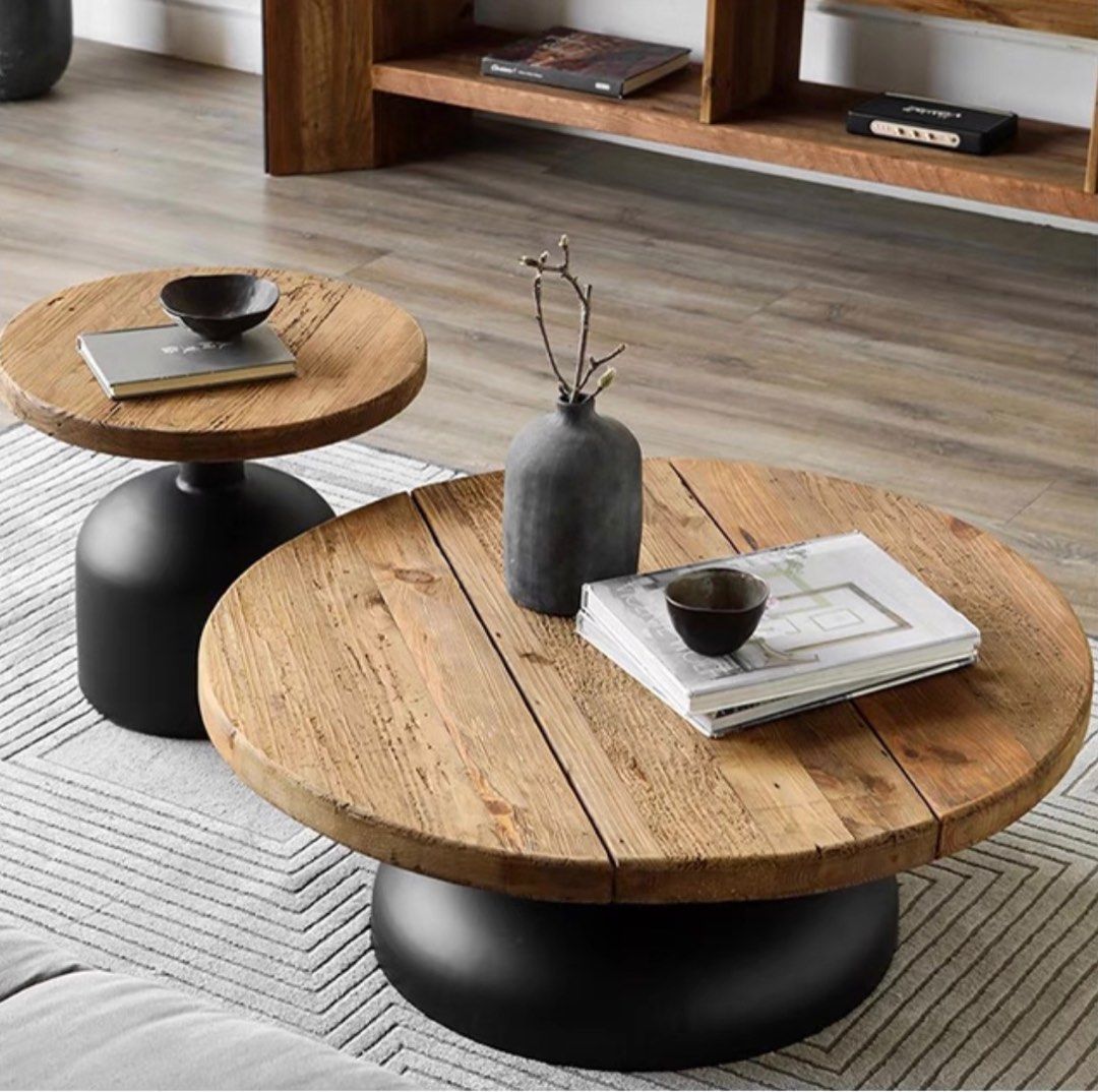 LEBLANC Rustic Solid Wood Coffee Table