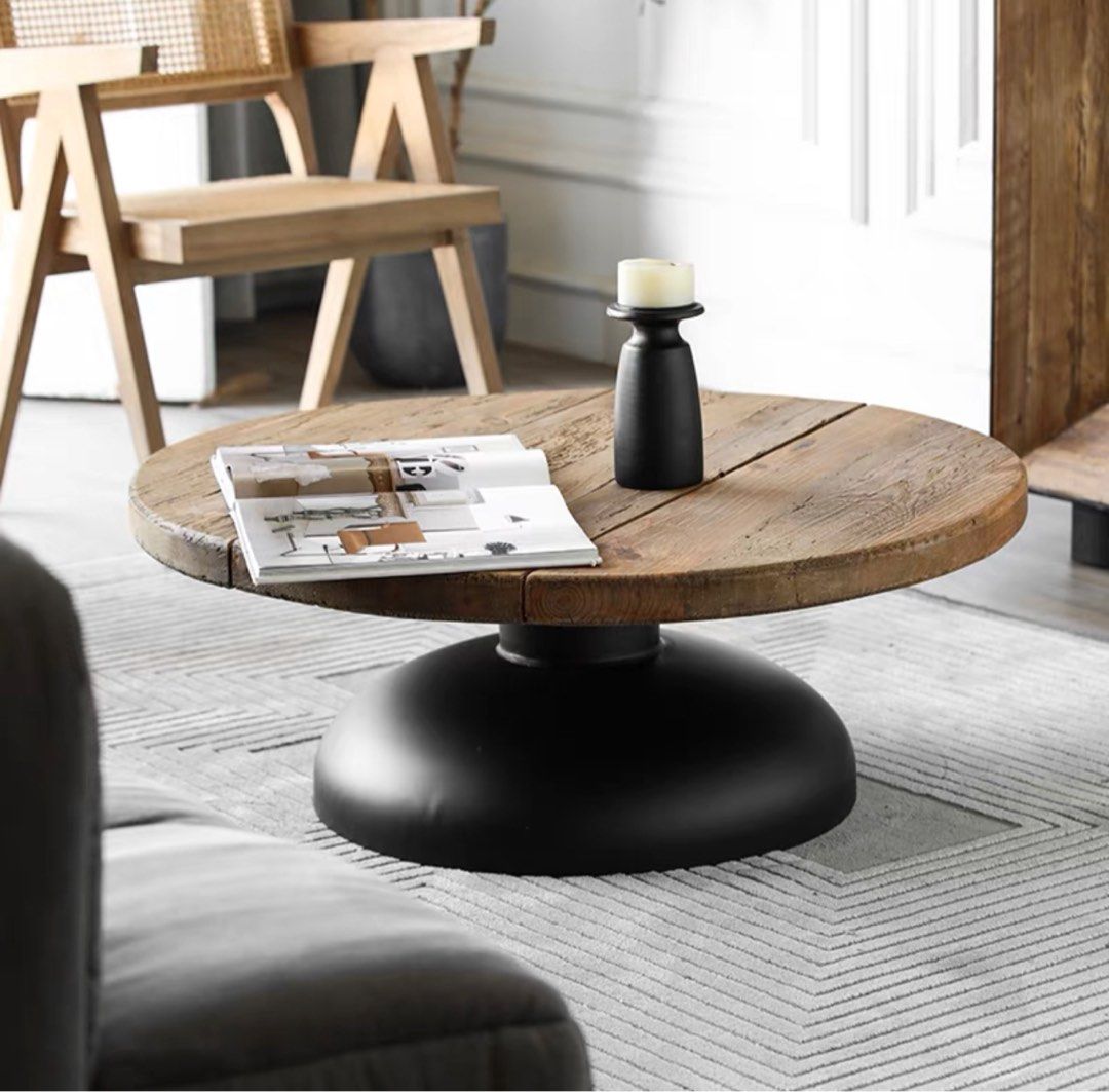 LEBLANC Rustic Solid Wood Coffee Table